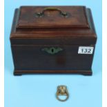 Mahogany tea caddy