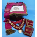 Hat box containing masonic regalia