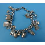 Silver charm bracelet