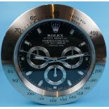 Good quality reproduction Rolex advertising clock with sweeping second hand - Oyster perpetual