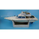 Model RC boat with servo, motor, speed controller and receiver