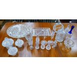 Collection of glass to include crystal