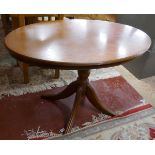 Oak oval tilt top table