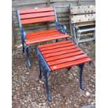 Small cast iron garden bench & table