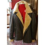 Sheep skin lined leather flying jacket