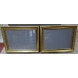 Pair of glazed gilt frames