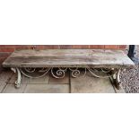 Coalbrookdale style garden bench - Approx L: 157cm