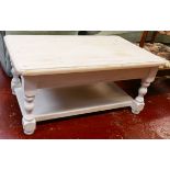 Solid pine painted coffee table