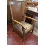 1930's armchair with oak frame