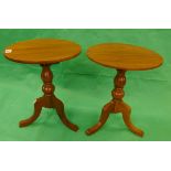 Pair of mahogany tripod tables
