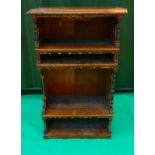 Oak aesthetic movement bookcase - Approx W: 67cm x D: 38cm x H: 108.5cm