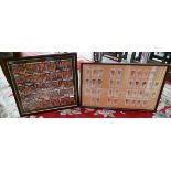 2 sets of framed cigarette cards - Godfrey Phillips and Hampshire CC