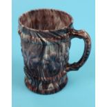 Victorian slag glass mug - Approx H: 13.5cm