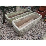 Pair stone troughs