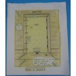 Signed Charles Bronson Jail Art on card - Words of Wisdom - Approx 29.5cm x 36cm