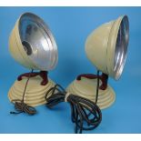 2 barber heat lamps