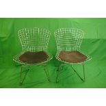 Set of 4 retro cage chairs