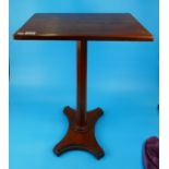 Mahogany pedestal occasional table