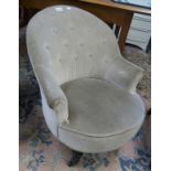 Button back armchair