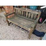 Wooden garden bench