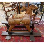 Derek the Wonder Horse! - Folk-art rocking horse with killim saddle