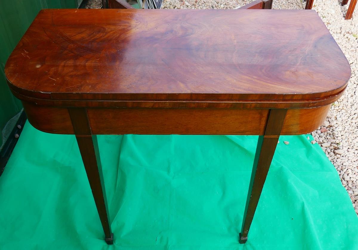 Period mahogany fold over card table - Bild 3 aus 6