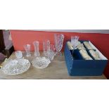 Collection of glass to include crystal