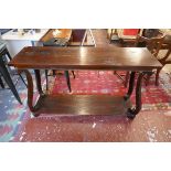 Hardwood console table - Approx W: 135cm D: 40cm H: 80cm