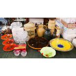 Large collection of glass, ceramics & kitchenware to include lazy susan and large charger