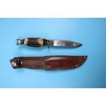 Small horn handled hunting knife