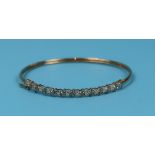 Gold diamond bangle