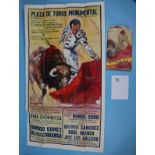 Spanish bullfight poster in original envelope