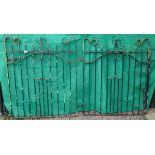 Pair of metal driveway gates