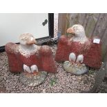 Pair of stone eagles