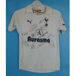 Signed Tottenham shirt with 11 signatures to inc. Gareth Bale, Jermain Defoe etc.