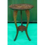Carved occasional table - Approx H: 71.5cm