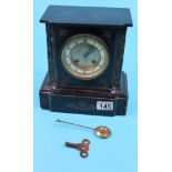 Slate mantle clock