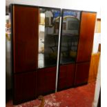 Pair of contemporary cabinets - Approx W: 96cm D: 53cm H: 197cm