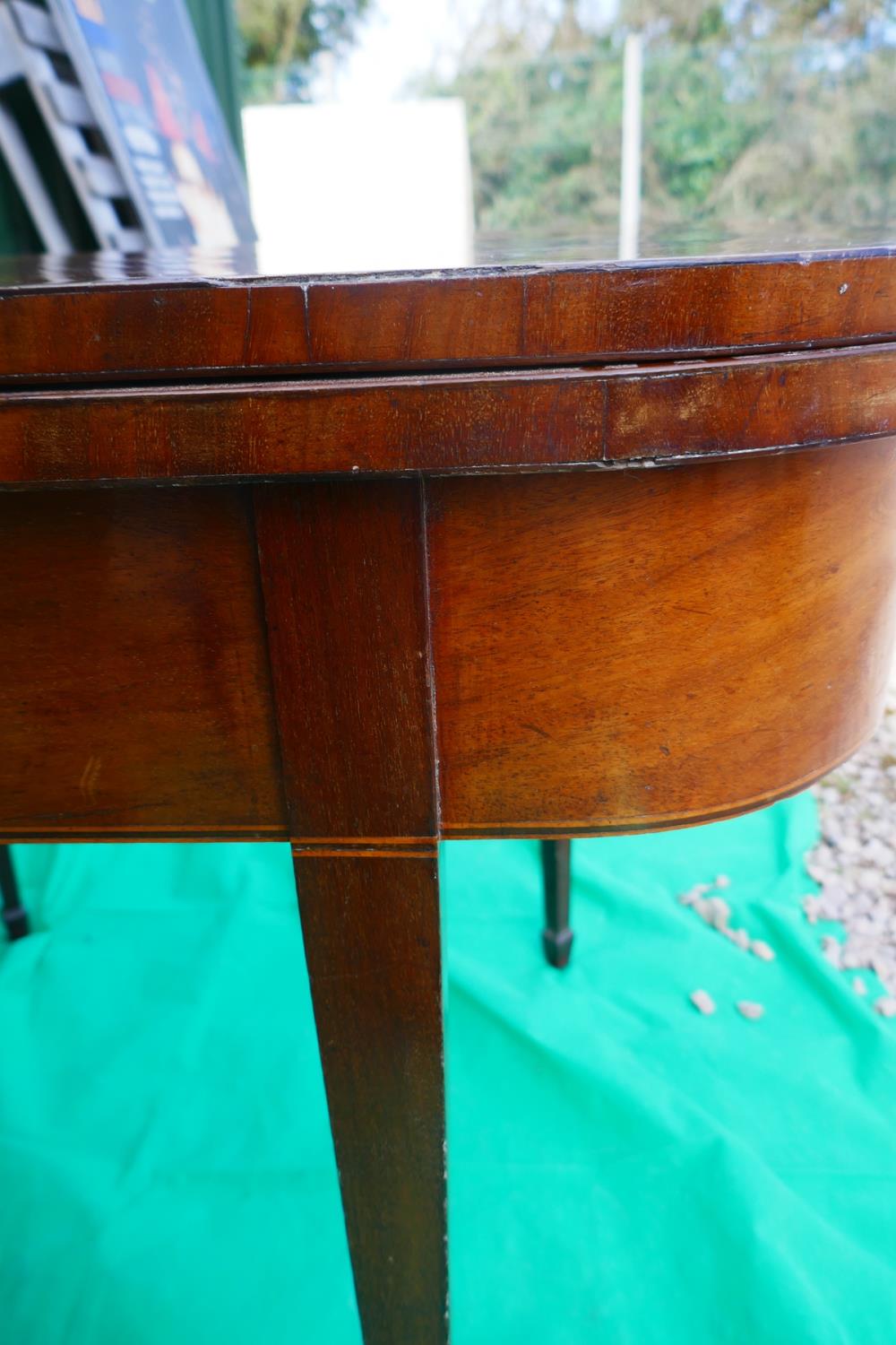 Period mahogany fold over card table - Bild 5 aus 6