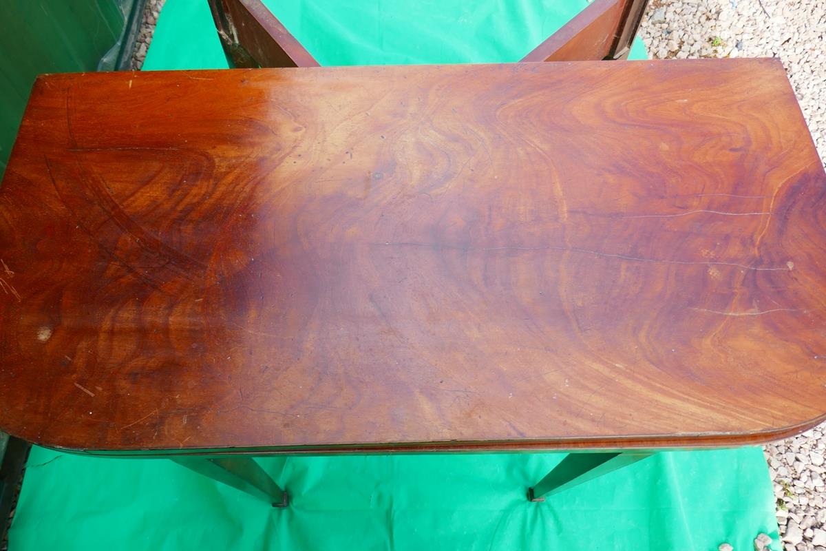 Period mahogany fold over card table - Bild 4 aus 6