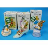 3 boxed Beatrix Potter figures by Beswick