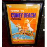 Original 1960's British Rail Coney Beach station poster