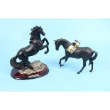 2 ceramic horses - 1 Beswick 1 Juliana collection