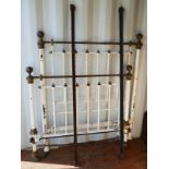 Victorian iron & brass bed