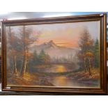 Oil painting - Lake scene