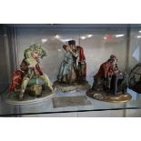 3 Capodimonte figures to include Hussar & His lady with certificate, L/E 11 of 250