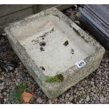 Rectangular stone planter