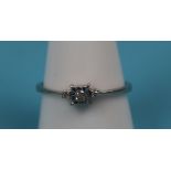 White gold 3 stone diamond ring