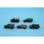 5 diecast Dinky trucks