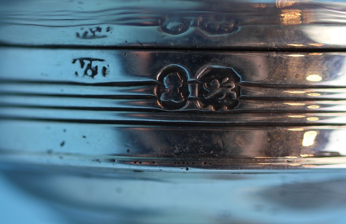 Hallmarked silver Georgian funnel 1786 - Image 5 of 6